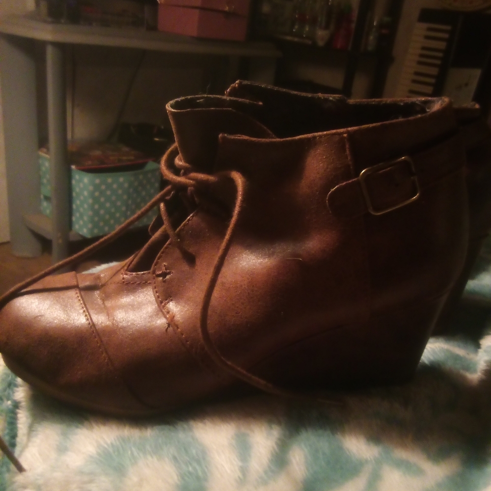 Brown Boot Clog Heels